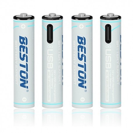 Rechargeable AA batteries with USB C, 400mAh, Li-Ion, 4 pcs