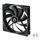 ARCTIC F12, 3-pin, 120mm, Case Fans, black, 5 pcs