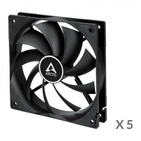 ARCTIC F12, 3-pin, 120mm, Case Fans, black, 5 pcs