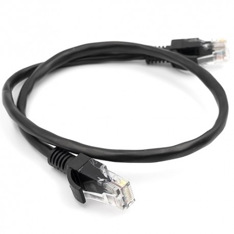 Cable Cat5E UTP, 0.5m, black