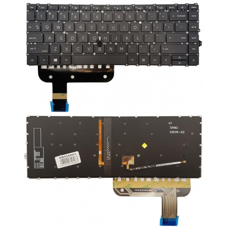 Keyboard HP EliteBook 845 G7, with backlight and trackpoint