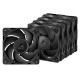 ARCTIC P12 PRO PWM PST High-Performance Fans x5, 4-pin, 120mm, black