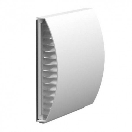 Curved Rain Shield for Single Room Energy Recovery Ventilator, Plastic