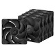 ARCTIC P14 PRO PWM PST High-Performance Fans x5, 4-pin, 140mm, black