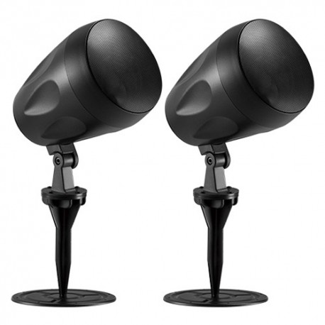 6.5'' Coaxial Satellite Landscape Speakers (Pair), Black