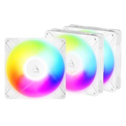 ARCTIC P14 PRO Reverse PWM PST A-RGB High-Performance PWM Fan, 140 mm (White), 3pcs