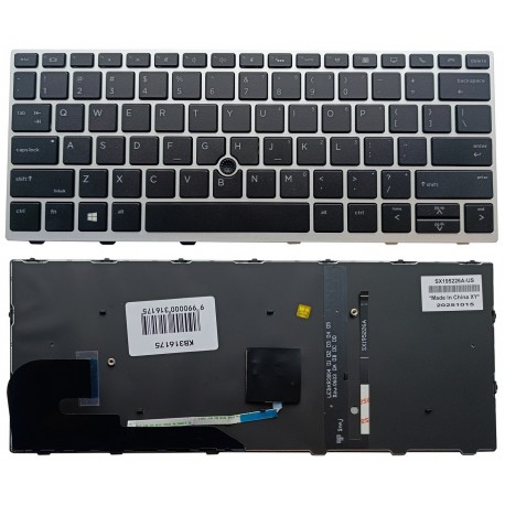 Klaviatūra HP Elitebook 730, 735, 830 G5/G6, su pašvietimu ir „trackpoint“