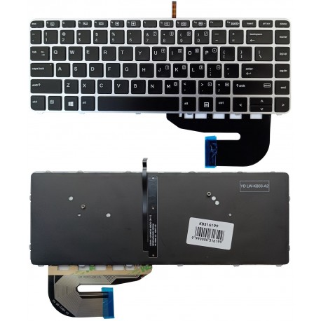 Keyboard HP EliteBook 840 G3 G4, with backlight, US