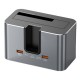 Dual Bay Docking Station, M.2 SATA/ NVME, 2.5"/3.5" SSD/HDD, 2x USB-A, USB-C