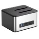 Dual Bay Docking Station, 2.5"/3.5" SSD/HDD, USB-B