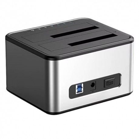 Dual Bay Docking Station, 2.5"/3.5" SSD/HDD, USB-B
