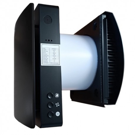 Recuperator for thin Wall, Single-Room upto 46m2, with Humidity Sensor, Wi-Fi, Tuya, black