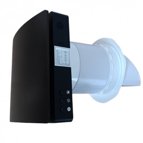 Recuperator for thin Wall, Single-Room upto 46m2, with CO2 Sensor, Wi-Fi, Tuya, black
