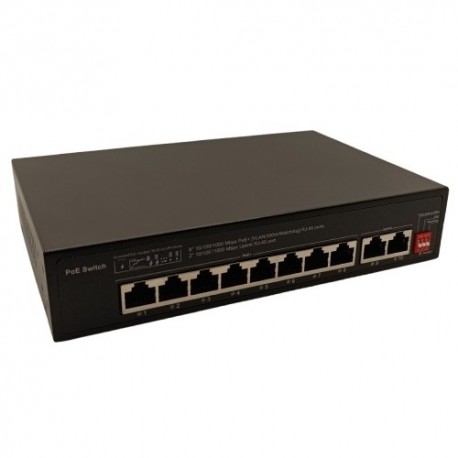PoE switch 8ch 1000Mbps +2G uplink