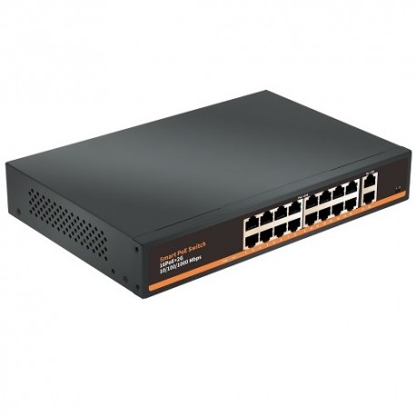 PoE switch 16ch 1000Mbps +2G uplink