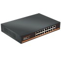 PoE šakotuvas 1000Mbps 16portų +2G uplink