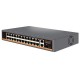 PoE šakotuvas 100Mbps 18portų +1000Mbps 6 portų + 2G uplink + 1G SFP