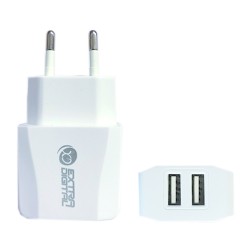 Charger EXTRA DIGITAL 2xUSB: 220V, 2.1A