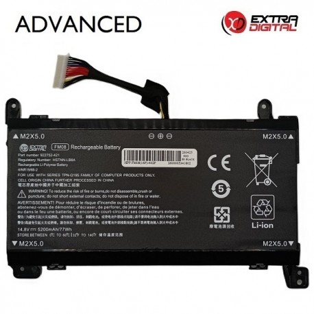 Nešiojamo kompiuterio baterija HP FM08, 5200mAh, 16 pin, Extra Digital Advanced
