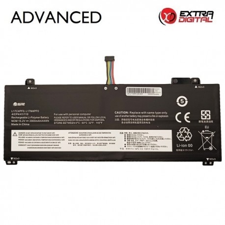 Notebook Battery LENOVO L17C4PF0, 2900mAh, Extra Digital Advanced