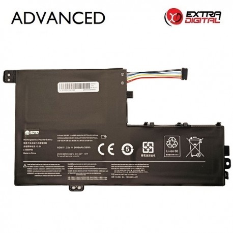 Notebook Battery, LENOVO L15M3PB0, 3400mAh, Extra Digital Advanced