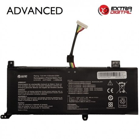 Nešiojamo kompiuterio baterija ASUS C21N1818-2, 4150mAh, Extra Digital Advanced