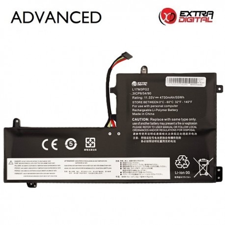 Nešiojamo kompiuterio baterija LENOVO L17M3PG2, 4750mAh, Extra Digital Advanced