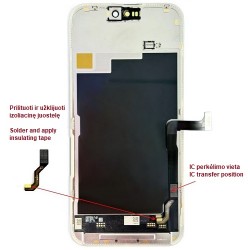 Ekranas skirtas iPhone 15 Pro Max, LTPO Soft OLED, 120Hz